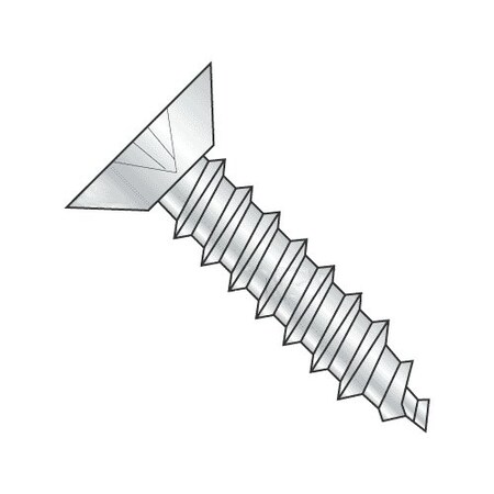 Newport Fasteners Sheet Metal Screw, #6-20 x 1/4 in, Zinc Plated Steel Flat Head Phillips Drive, 30700 PK 564363-30700